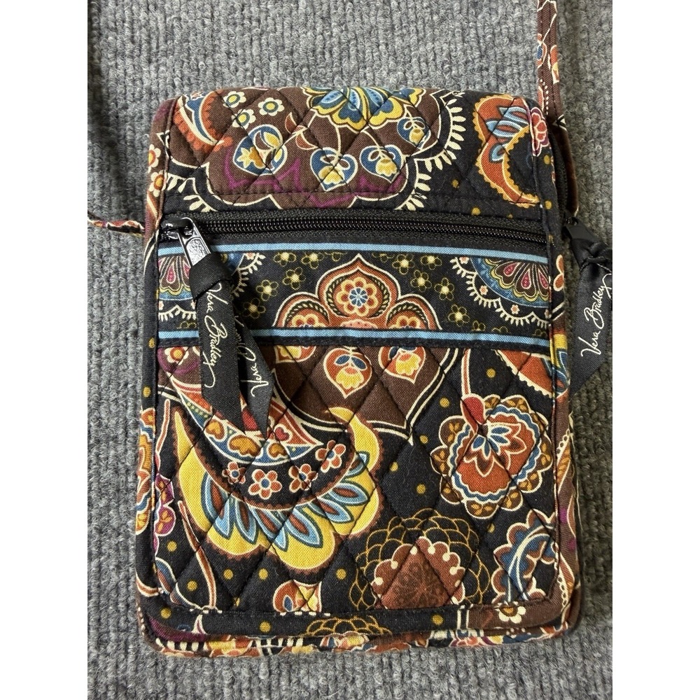 Vera Bradley‎ Quilted Crossbody Travel Passport Wallet Floral Organizer Purse